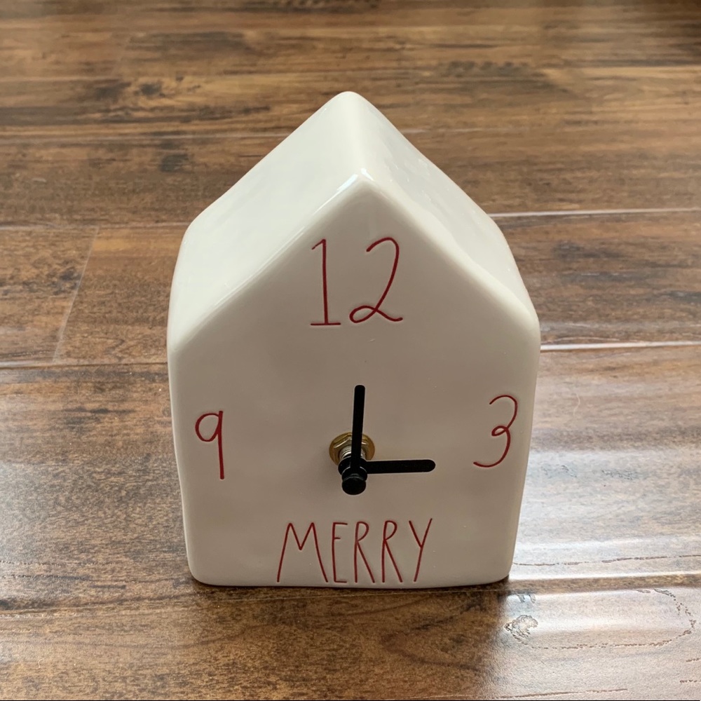 Rae Dunn Merry House Clock, New!